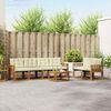 vidaXL Conjunto de Sof&aacute;s para Exterior 7 pcs Natural e Creme