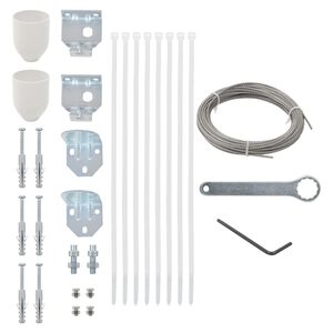 vidaXL 29 pcs conjunto de acessórios para tela de varanda