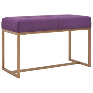 vidaXL Banco 80 cm veludo roxo