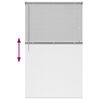 vidaXL Persiana de Janela com cortinas Manual Prateado Alumínio