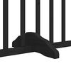 vidaXL Port&atilde;o p/ c&atilde;es com porta dobr&aacute;vel 8 pain&eacute;is 640 cm &aacute;lamo preto
