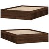 vidaXL Estrutura de cama de casal 135x190 cm carvalho castanho