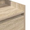 vidaXL Mesa de cabeceira com 2 gavetas 38x34x80 cm carvalho sonoma