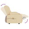 vidaXL Poltrona massagem 2 lug. reclin. c/ suportes copo tecido creme