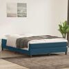 vidaXL Cama com molas sem colch&atilde;o 140x220 cm veludo azul-escuro