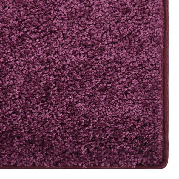 vidaXL Tapete antiderrapante de pelo suave 115x170 cm roxo