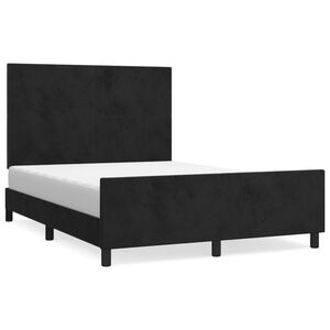 vidaXL Estrutura de cama sem colch&atilde;o 140x200 cm veludo preto