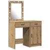 vidaXL Mesa de vestir 2 pcs Castanho 50 x 41 x 135 cm
