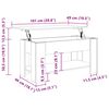 vidaXL Mesa de centro 101x49x52 cm madeira processada branco