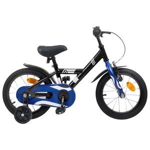 vidaXL Bicicleta Infantil 12 Polegadas para 2-4 anos Preto