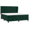 vidaXL Cama com molas/colch&atilde;o 180x200 cm veludo verde-escuro