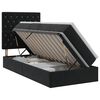 vidaXL Cama com arruma&ccedil;&atilde;o e colch&atilde;o Preto 90 x 200 cm Veludo