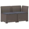 vidaXL Sof&aacute; de Jardim 2 Lugares com Almofadas Look Rattan PP