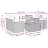 vidaXL 7 pcs conjunto de sof&aacute;s p/ jardim com almofad&otilde;es vime PE bege