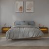 vidaXL Mesas cabeceira c/ LEDs 2 pcs 60x35x40 cm carvalho fumado