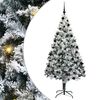 vidaXL &Aacute;rvore de Natal Artificial Branco 210 cm PVC, A&ccedil;o e Pl&aacute;stico