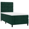 vidaXL Cama box spring c/ colch&atilde;o/LED 80x200 cm veludo verde-escuro