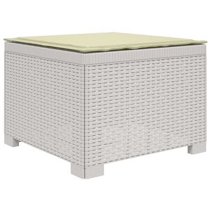 vidaXL Sof&aacute; de Jardim 1 Lugar com Almofada Look Rattan PP Branco