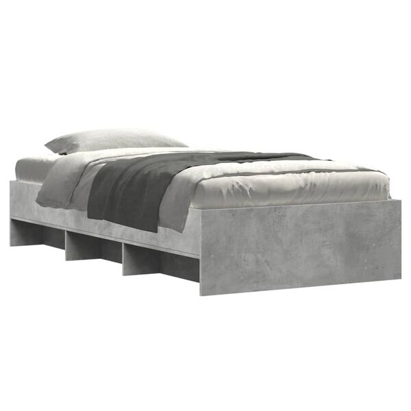 vidaXL Estrutura cama 90x200 cm derivados de madeira cinzento sonoma