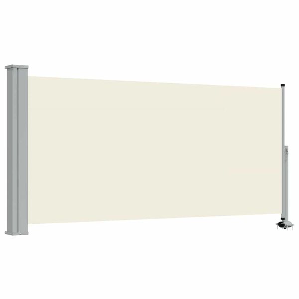 vidaXL Toldo lateral retr&aacute;til para p&aacute;tio 120x300 cm creme