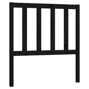vidaXL Cabeceira de cama 81x4x100 cm pinho maci&ccedil;o preto