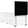 vidaXL Cama com molas/colchão 80x200 cm couro artificial branco