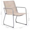vidaXL 4 pcs conjunto lounge para jardim tecido e aço cor creme