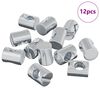 vidaXL Porcas de Barril 12 pcs Prateado M6 x 13 mm Metal