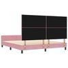 vidaXL Cama Box com cabeceira Rosa 180 x 200 cm Veludo
