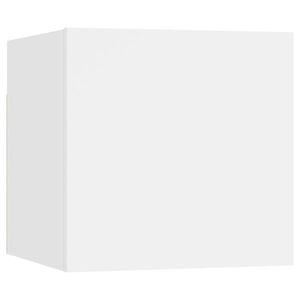 vidaXL Mesa de cabeceira 30,5x30x30 cm derivados de madeira branco