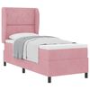 vidaXL Cama Box com cabeceira Manual Rosa 200 x 80 cm Veludo