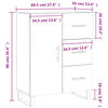 vidaXL Aparador 69,5x34x90 cm madeira processada cinza cimento