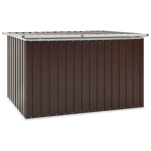 vidaXL Caixa de arruma&ccedil;&atilde;o para jardim 171x99x93 cm castanho
