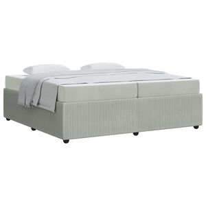 vidaXL Estrutura da Cama Cinzento-claro 200 x 200 cm tecido