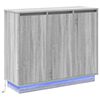 vidaXL Aparador LED Cinza Sonoma 90 x 32 x 75 cm Derivados de Madeira