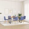 vidaXL Cadeiras de jantar 6 pcs Jeans Tecido Azul