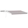 vidaXL Toldo Retr&aacute;til El&eacute;trico Cinza Claro e Branco 2,5 x 2 m