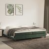 vidaXL Estrutura de cama com molas 200x200 cm veludo verde-escuro