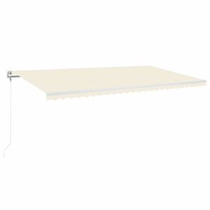 vidaXL Toldo retr&aacute;til autom&aacute;tico 600x350 cm creme