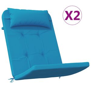 vidaXL Almofad&otilde;es p/ cadeira adirondack 2 pcs tecido oxford azul-claro