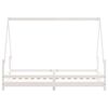 vidaXL Estrutura de cama infantil 90x190 cm pinho maciço branco
