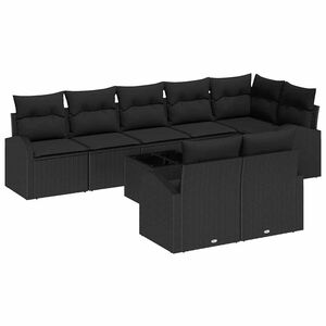 vidaXL Conjunto de Sof&aacute; de Jardim 9 pcs vime PE