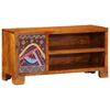 vidaXL M&oacute;vel de TV multicor 90x30x45 cm madeira de ac&aacute;cia maci&ccedil;a