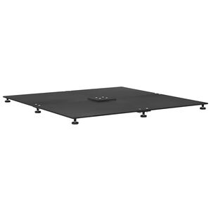vidaXL Base para chap&eacute;u de sol 52 kg Preto A&ccedil;o Quadrado Ajust&aacute;vel