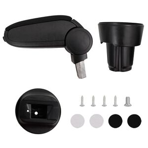 vidaXL Apoio de bra&ccedil;o para carro 13x33x(33-49) cm ABS preto
