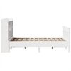 vidaXL Cama sem colch&atilde;o 135x190 cm madeira de pinho maci&ccedil;a branco