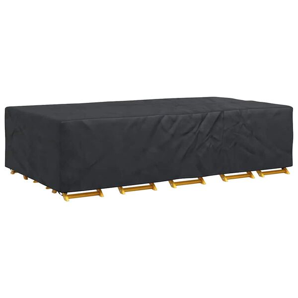 vidaXL Capa para m&oacute;veis de exterior Preto 315 x 180 x 74 cm 420D