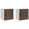 vidaXL Arm&aacute;rio de Parede PORTO 2 pcs Carvalho Marrom 40 x 31 x 40 cm