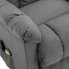 vidaXL Poltrona elevat&oacute;ria de massagens tecido cinzento-claro