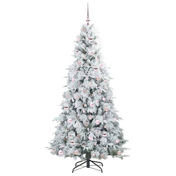 vidaXL &Aacute;rvore de Natal Articulada Artificial Branco 210 cm PE e PVC